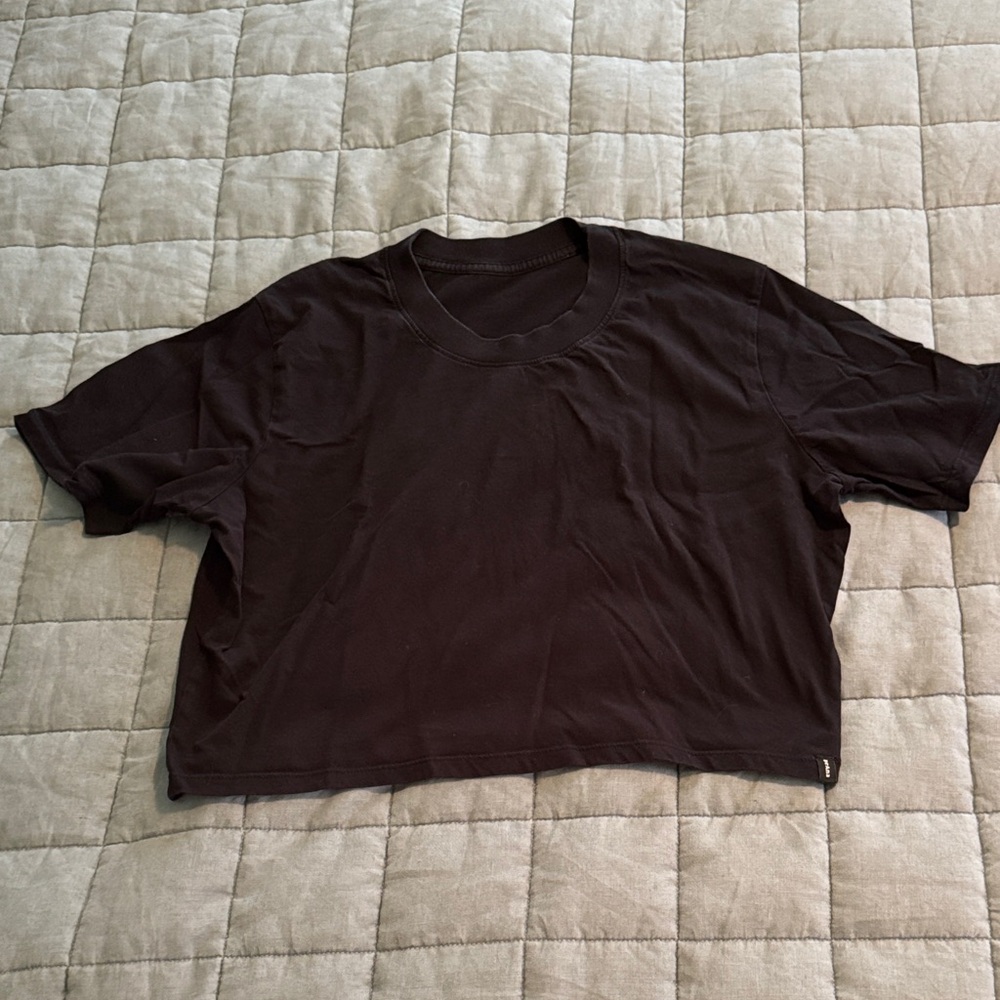 Prana Crop Black T-Shirt